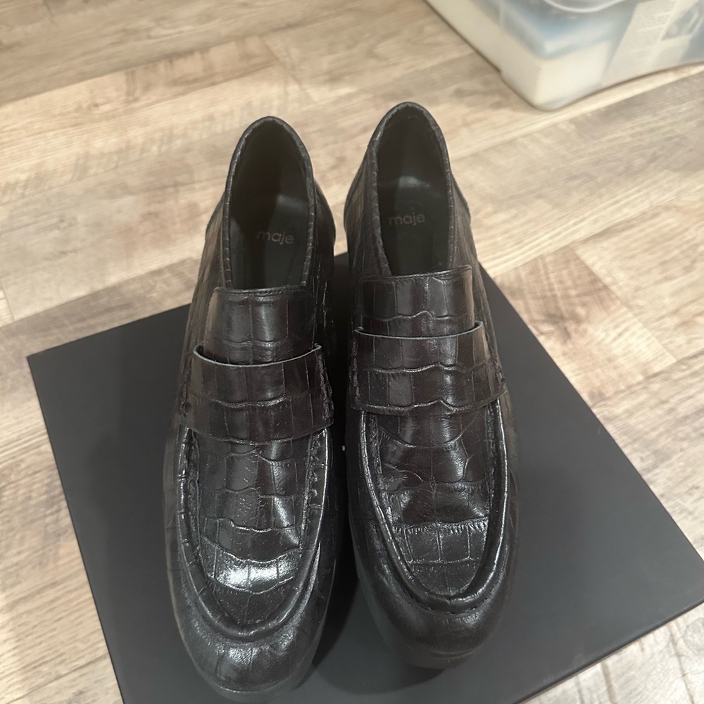Maje black loafers
